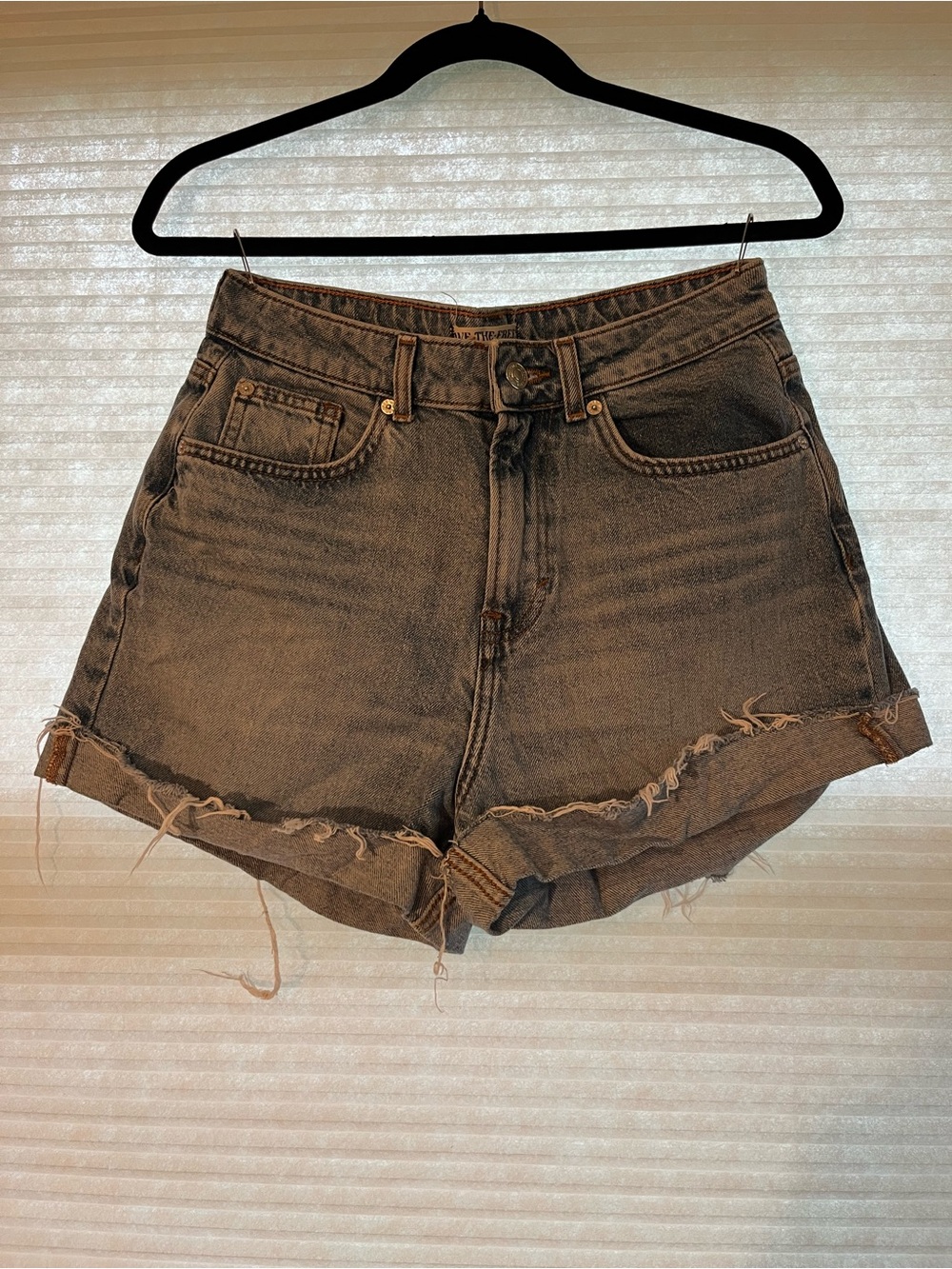 We The Free Distressed High-Rise Jean Shorts